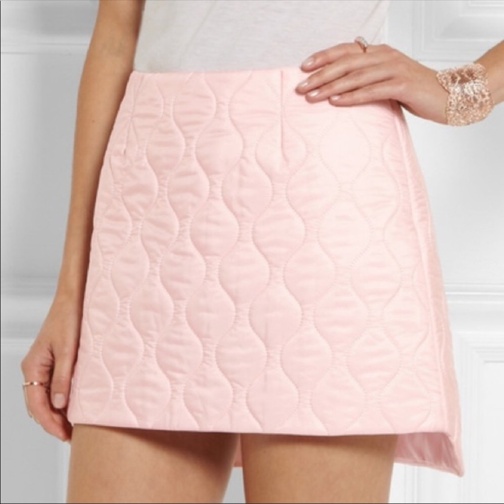 Miu Miu Pink Quilted Shell Mini Skirt | 6